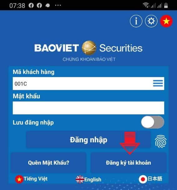 Cách đăng ký tài khoản chứng khoán online Bảo Việt